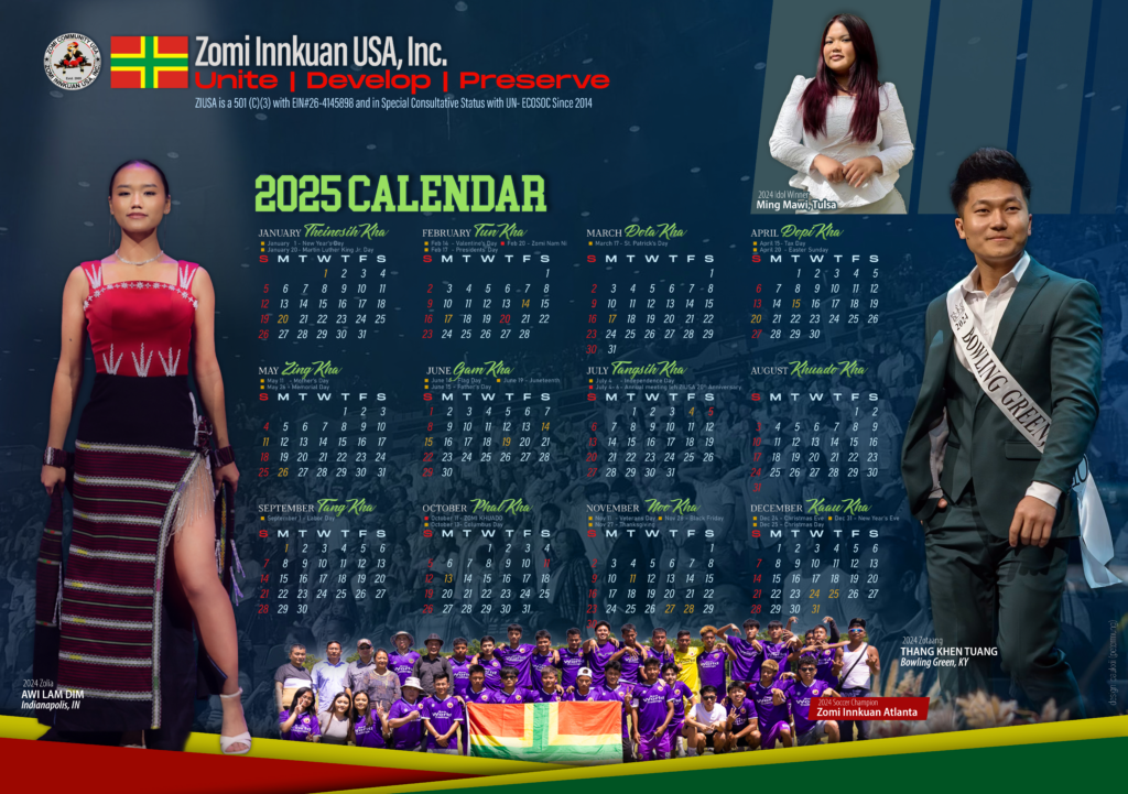 ZIUSA 2025 Calendar